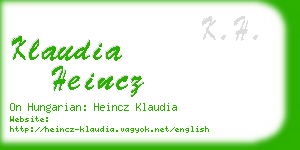 klaudia heincz business card